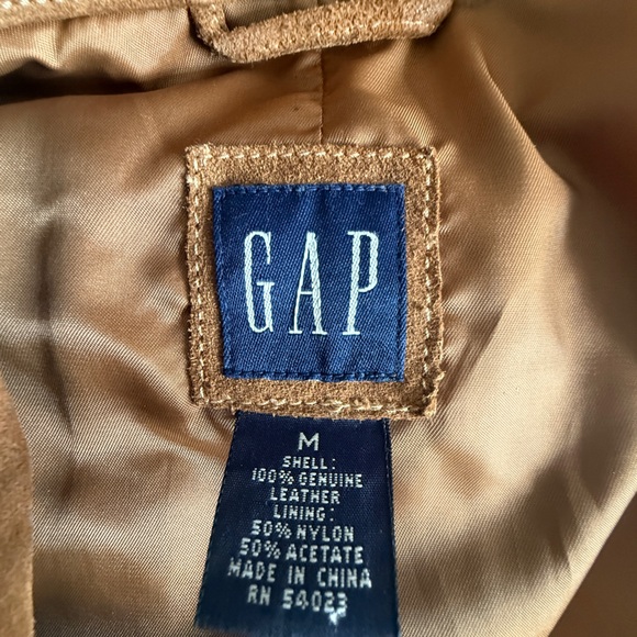 GAP Brown Suede Leather Jacket – Size Medium - Picture 4 of 4
